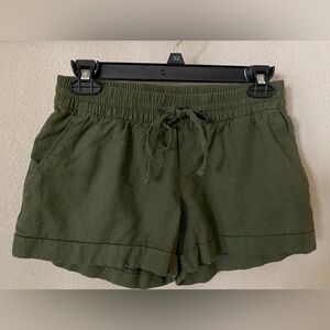 Old Navy Olive Green Linen Short